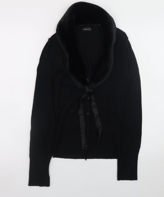 Womens UK Size 8 Florence + Fred Black Wrap Button-Up