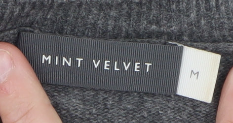 Womens UK Size M Mint Velvet Grey Pullover Jumper