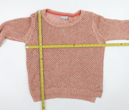 Marks and Spencer Women’s Pink Open-Knit Jumper Size 12