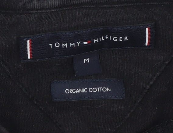 Mens UK Size M Tommy Hilfiger Black T-Shirt