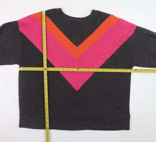 Tu Women's Multicoloured Crew Neck Pullover Jumper Size 14