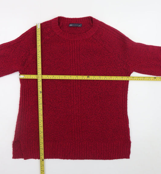Womens UK Size S Marks and Spencer Red Pullover Jumper