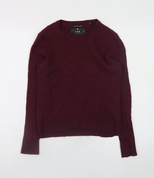 Womens UK Size M Superdry Red Pullover Jumper