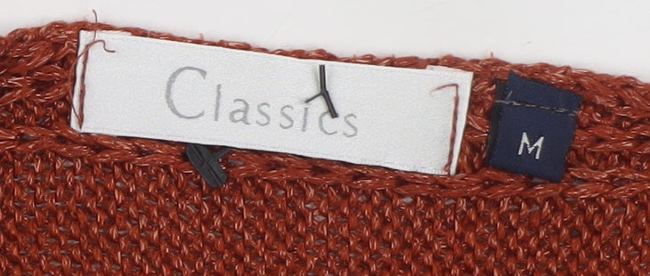 Womens UK Size M Classics Brown Pullover Jumper