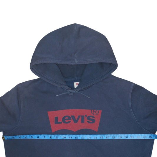 Mens UK Size L Levi's Blue Pullover Hoodie