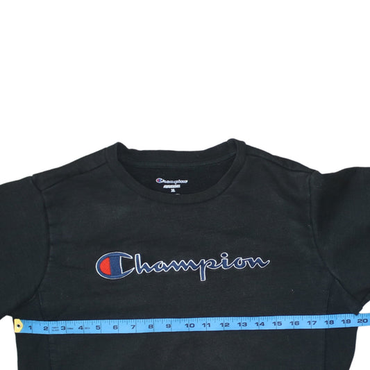 Mens UK Size XL Champion Black Pullover Sweatshirt