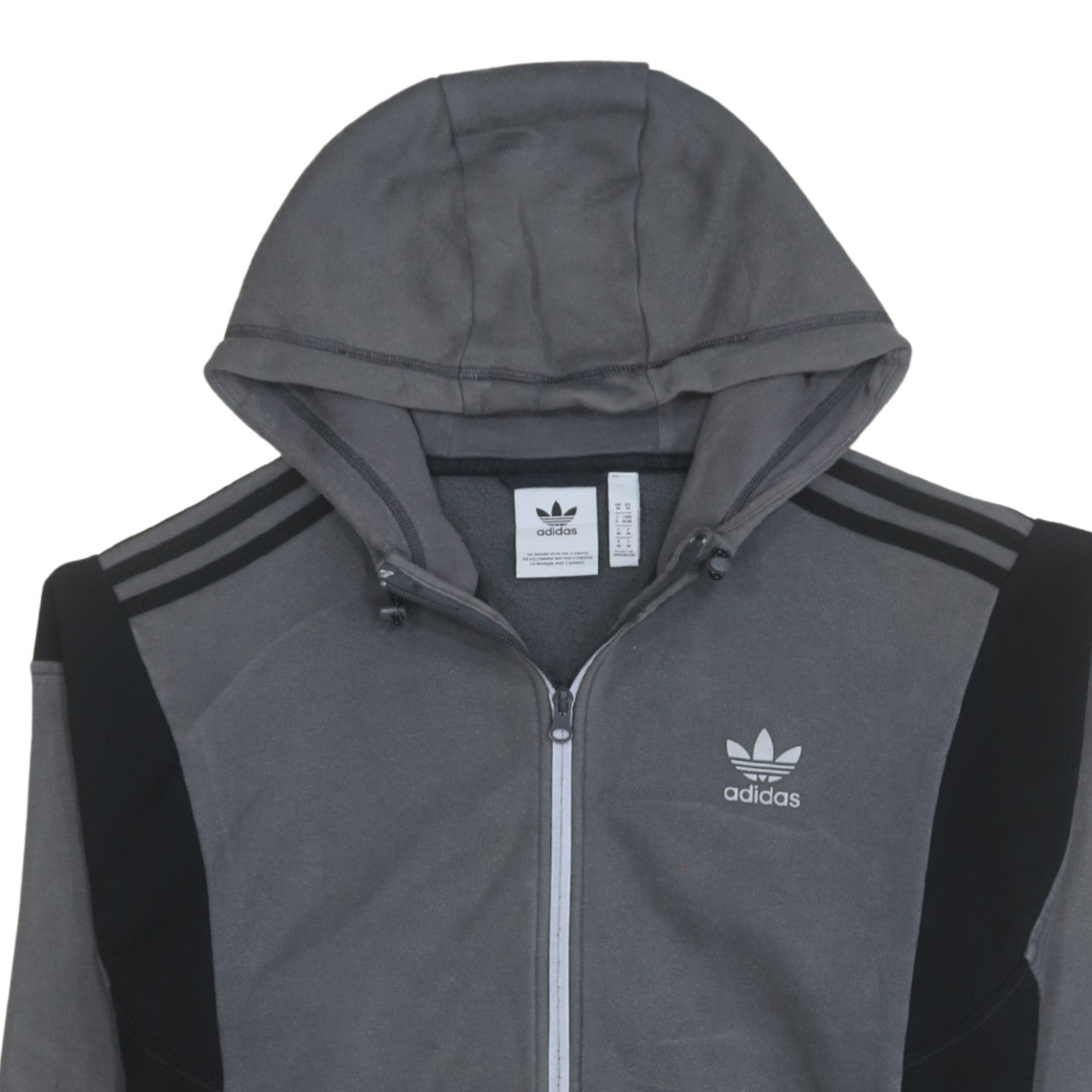 Mens UK Size M adidas Grey Full Zip Hoodie