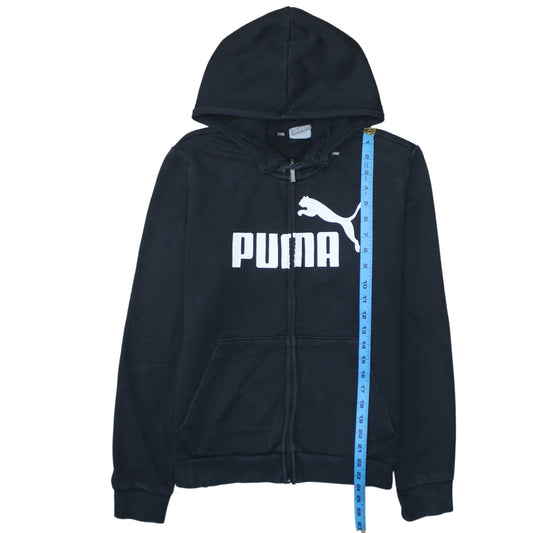 Womens UK Size XL PUMA Black Full Zip Hoodie