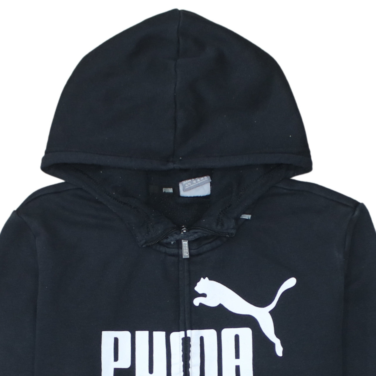 Womens UK Size XL PUMA Black Full Zip Hoodie