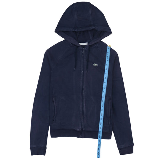 Womens UK Size 6 Lacoste Blue Full Zip Hoodie