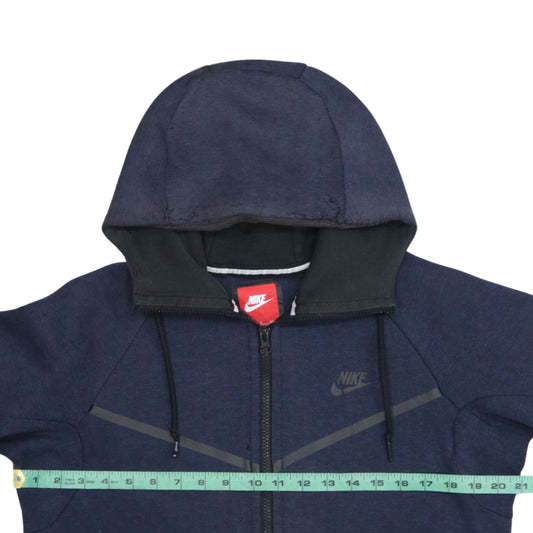 Mens UK Size S Nike Blue Full Zip Hoodie