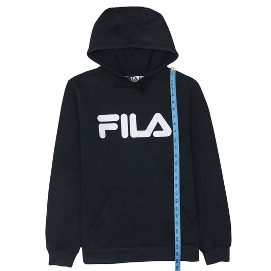 Mens UK Size L FILA Black Pullover Hoodie