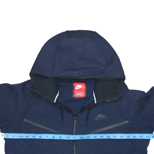 Mens UK Size M Nike Blue Full Zip Hoodie