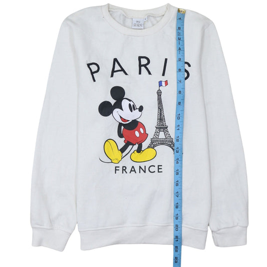 Womens UK Size S Disney White Pullover Sweatshirt
