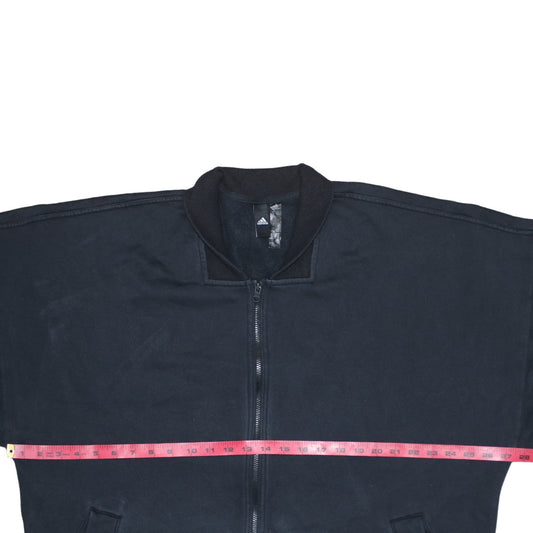 Womens UK Size 16 adidas Black Full Zip Sweatshirt
