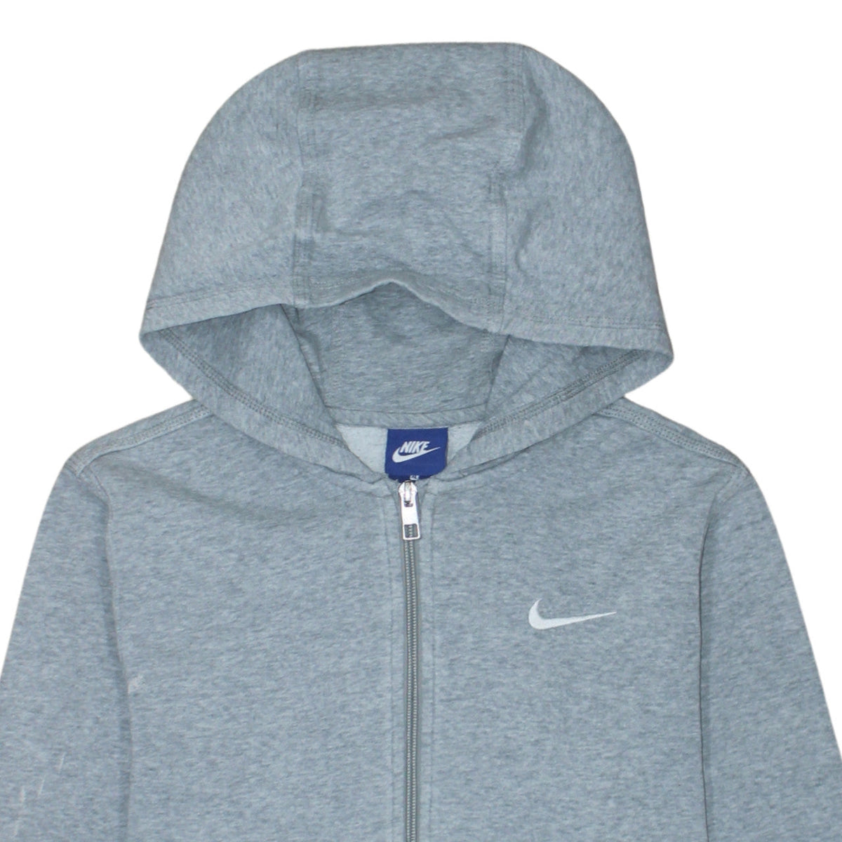 Additional view of Nike boys’ grey full zip fleece hoodie, size 13-15, years regular fit
