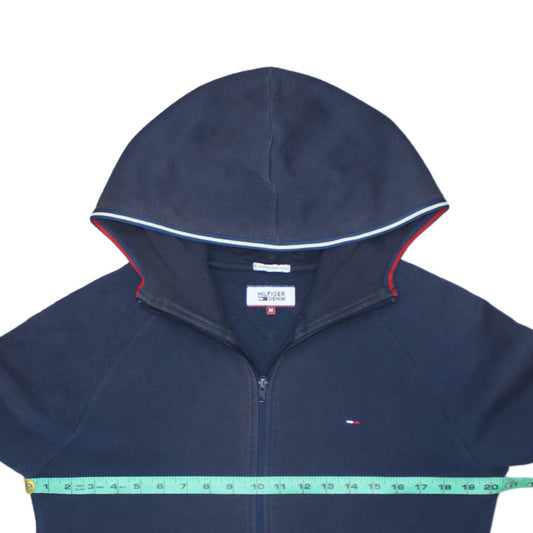 Mens UK Size M Hilfiger Denim Blue Full Zip Hoodie