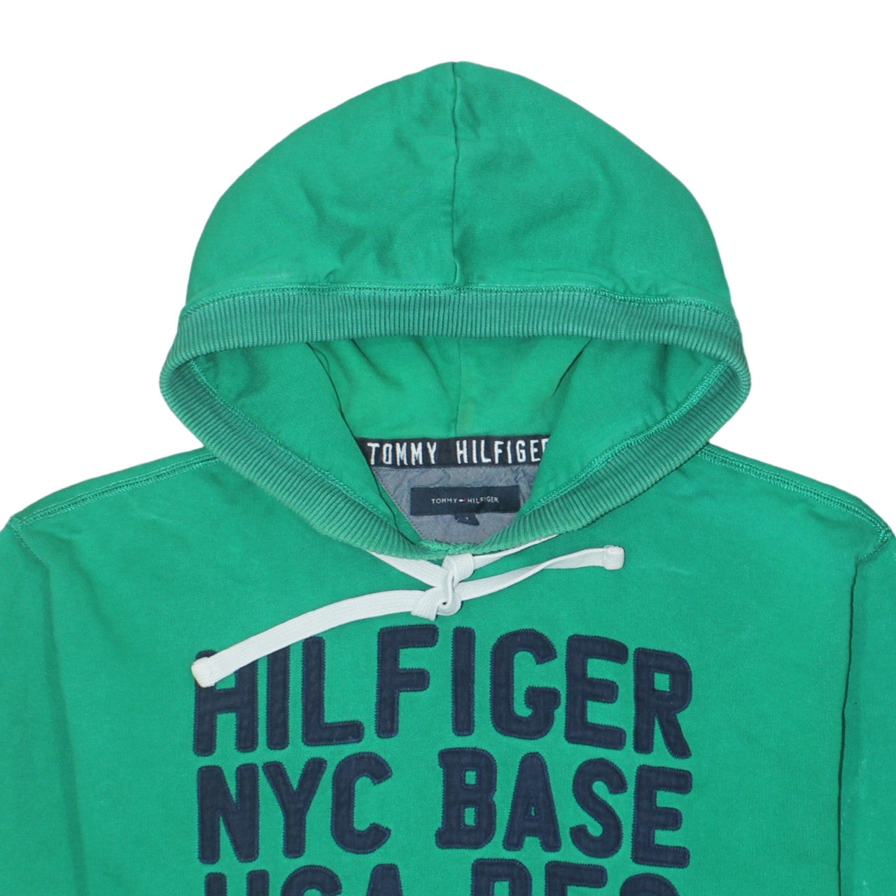 Mens UK Size XL Tommy Hilfiger Green Pullover Hoodie