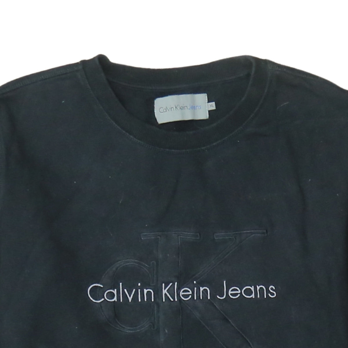 Mens UK Size XL Calvin Klein Jeans Black Pullover Sweatshirt