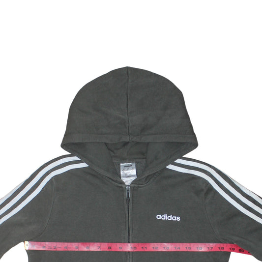 Womens UK Size M adidas Black Full Zip Hoodie