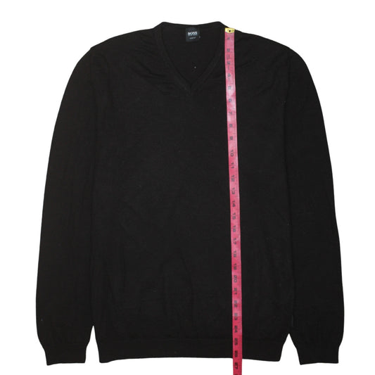 Mens UK Size L HUGO BOSS Black Pullover Jumper