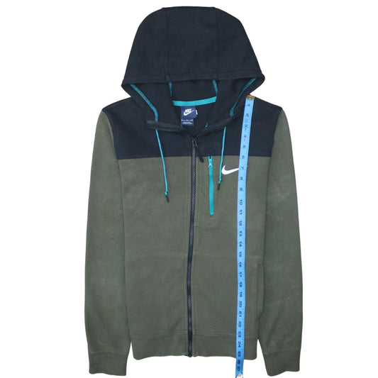 Mens UK Size S Nike Green Full Zip Hoodie