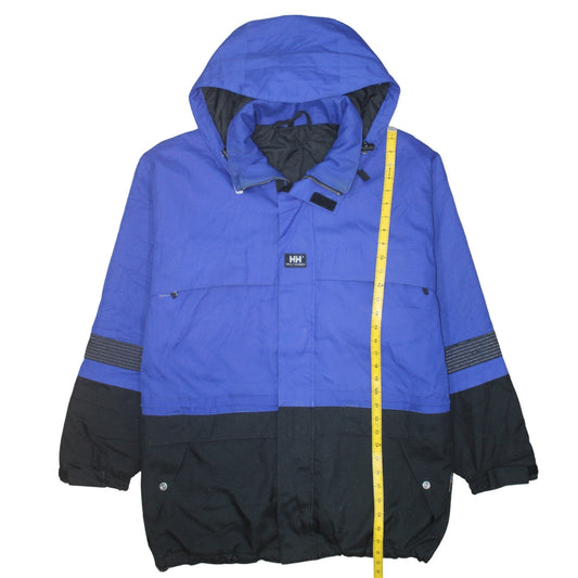 Helly Hansen Men's Blue Waterproof Hooded Parka Jacket L