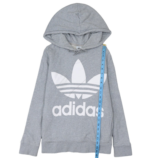 Womens UK Size 8 adidas Grey Pullover Hoodie
