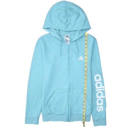 Womens UK Size S adidas Blue Full Zip Hoodie