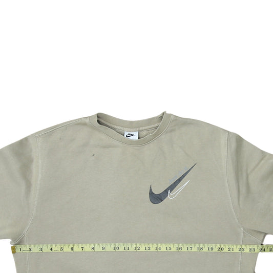 Womens UK Size M Nike Beige Pullover Sweatshirt