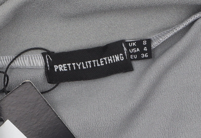 Womens UK Size 8 PRETTYLITTLETHING Grey Basic Jacket