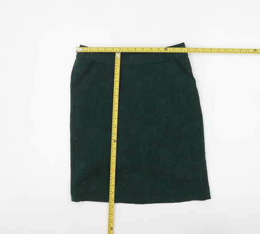 Womens UK Size 8 White Stuff Straight & Pencil Jacquard Skirt