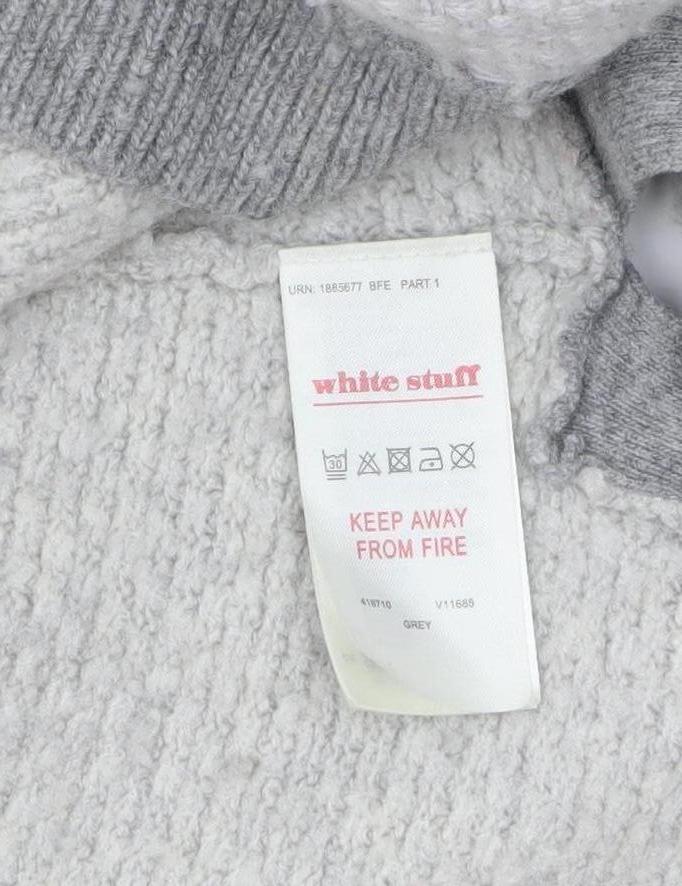 Womens UK Size 8 White Stuff Grey Cardigan Jumper