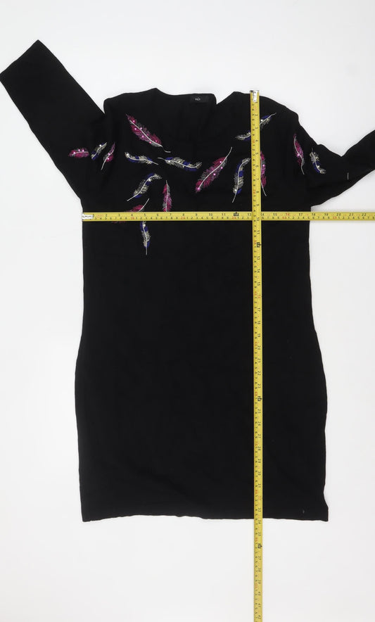 Womens UK Size 14 M&Co Black Pullover Jumper