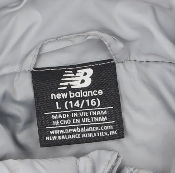 Womens UK Size L New Balance Grey Puffer Jacket