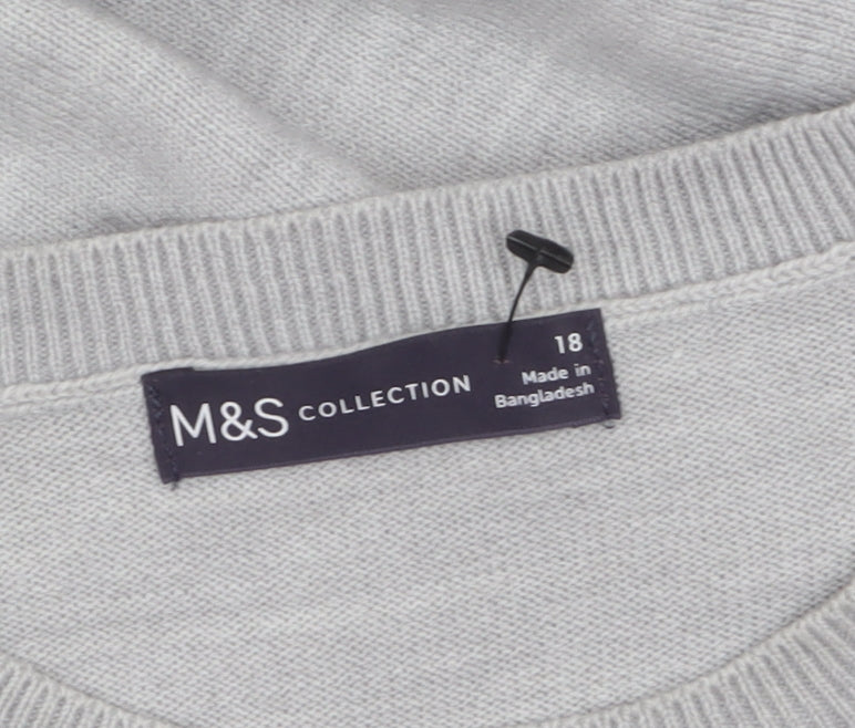 Womens UK Size 18 Marks and Spencer Grey Pullover Jumper