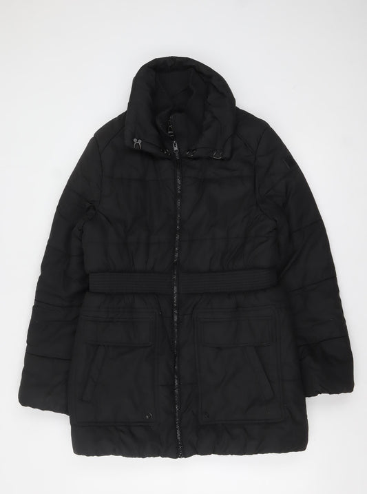Womens UK Size 14 Brave Soul Black Puffer Jacket