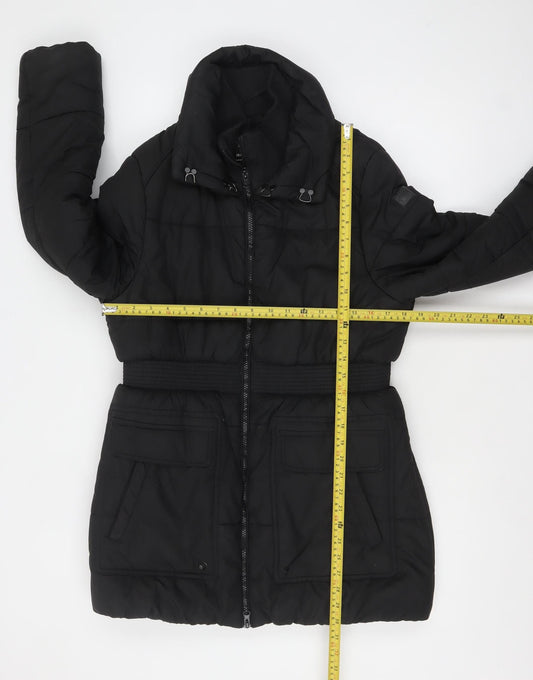 Womens UK Size 14 Brave Soul Black Puffer Jacket