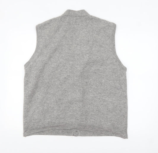 Mens UK Size XL Woolovers Grey Vest Jumper
