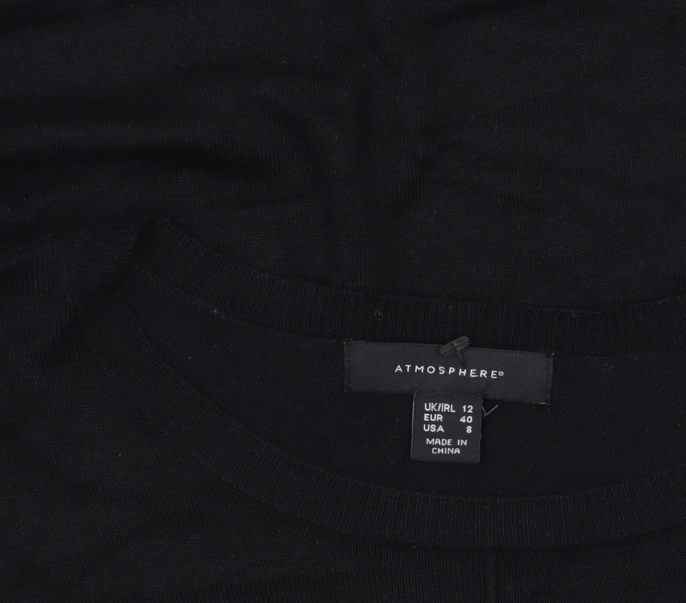Womens UK Size 12 Atmosphere Black Pullover Jumper