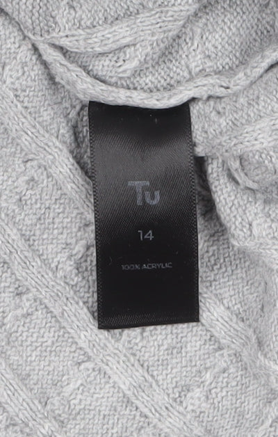 Womens UK Size 14 TU Grey Pullover Jumper