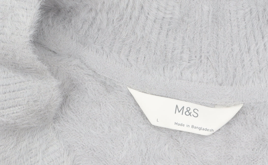 Womens UK Size L Marks and Spencer Grey Pullover Jumper