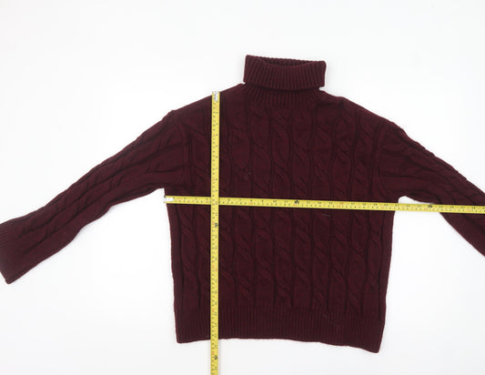 Womens UK Size M Marks and Spencer Red Pullover Jumper