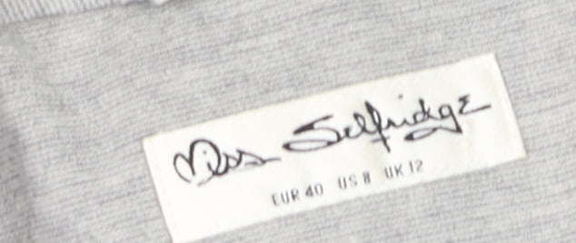 Additional view of Miss Selfridge Women’s Grey Blazer UK 12 Regular Fit Jersey Style