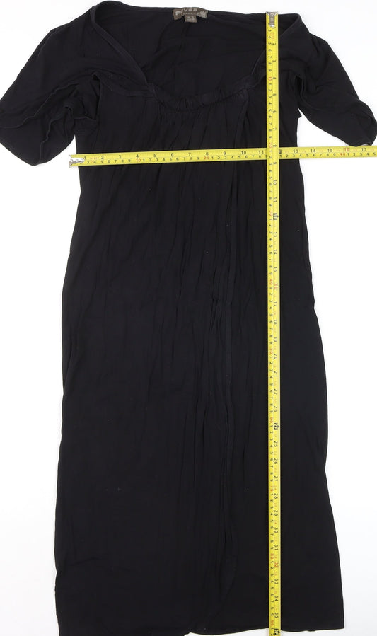 Fever London Women’s Black V-Neck Knee Length Sheath Dress Size 10