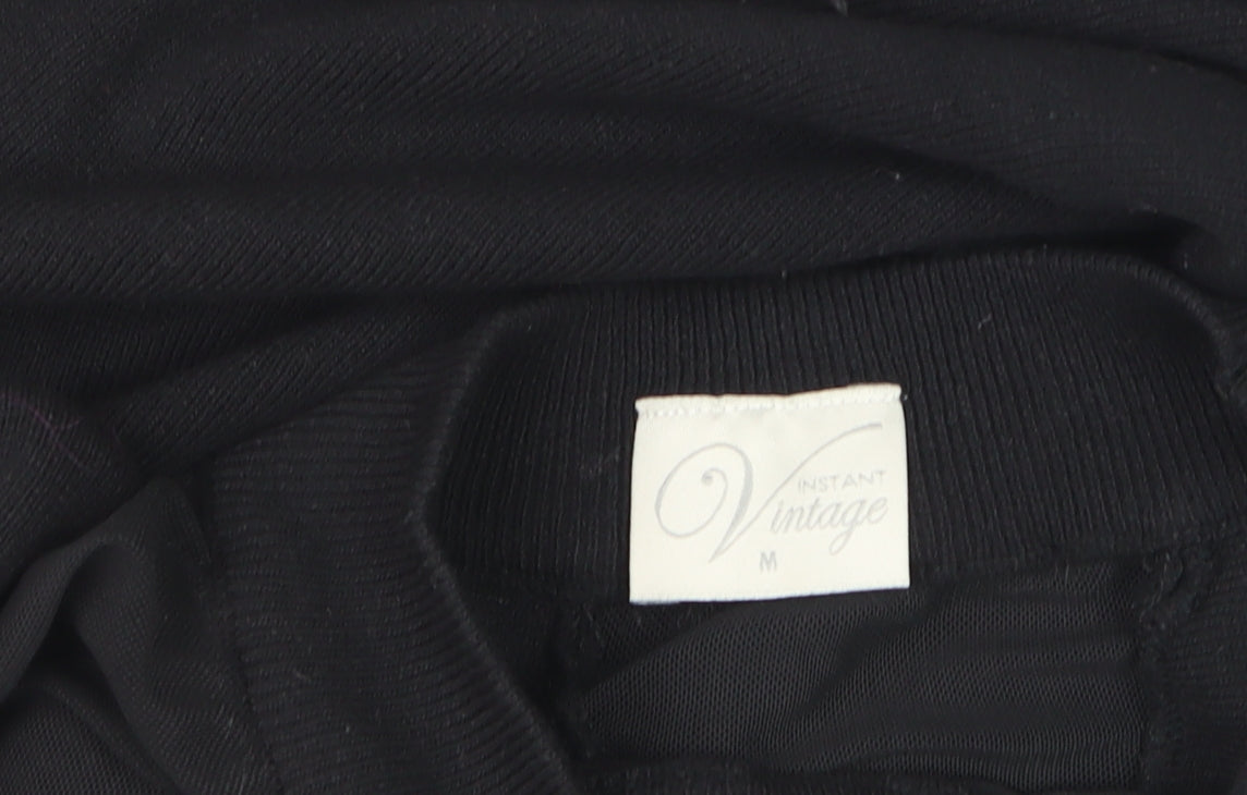 Additional view of Instant Vintage Women Black Knit Fit & Flare Dress M