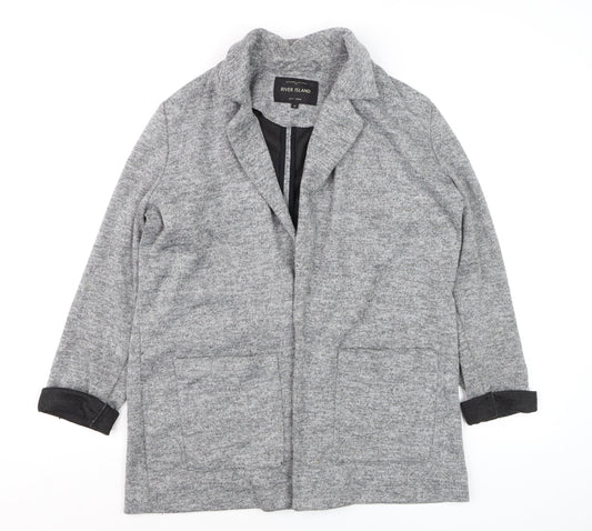 Womens UK Size 12 River Island Grey Basic Jacket