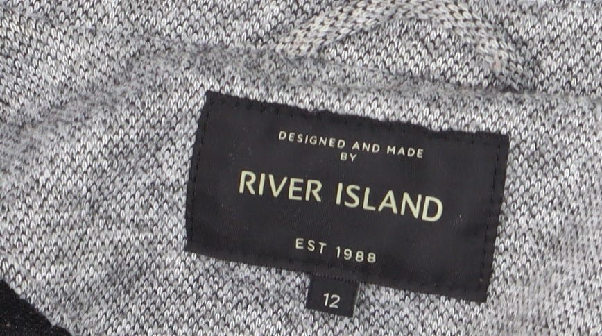Womens UK Size 12 River Island Grey Basic Jacket