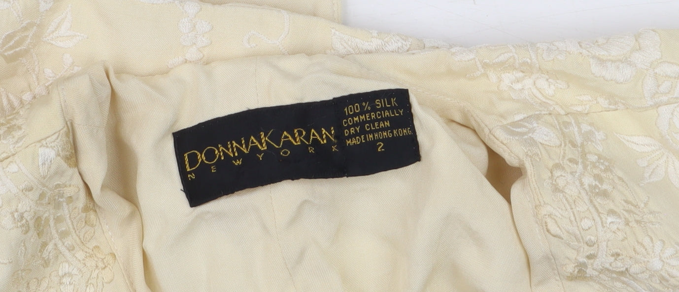 Womens UK Size 2 Donna Karan Ivory Blazer