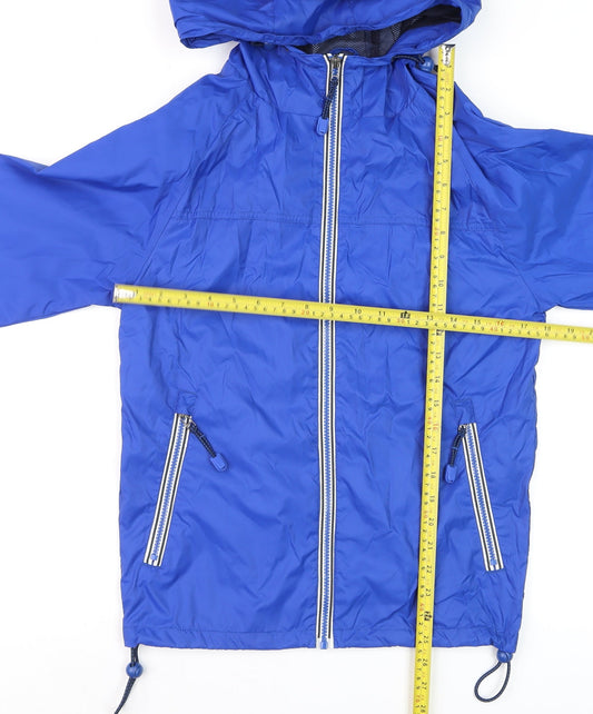 Next Men Blue XS Hooded Nylon Windbreaker Jacket